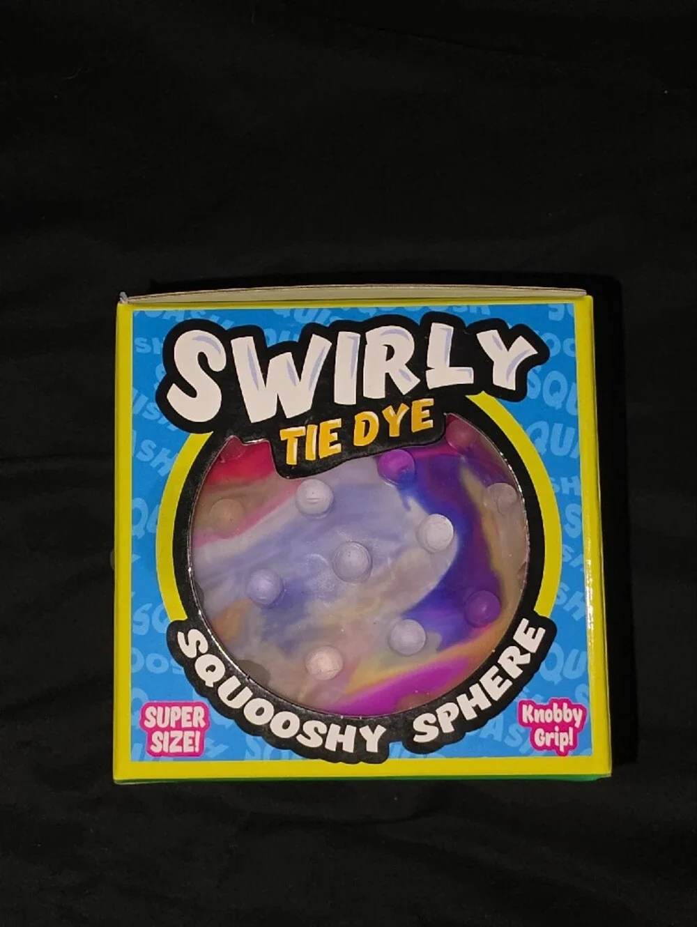 Swirly Tie Dye Squooshy Sphere - Pink & Blue